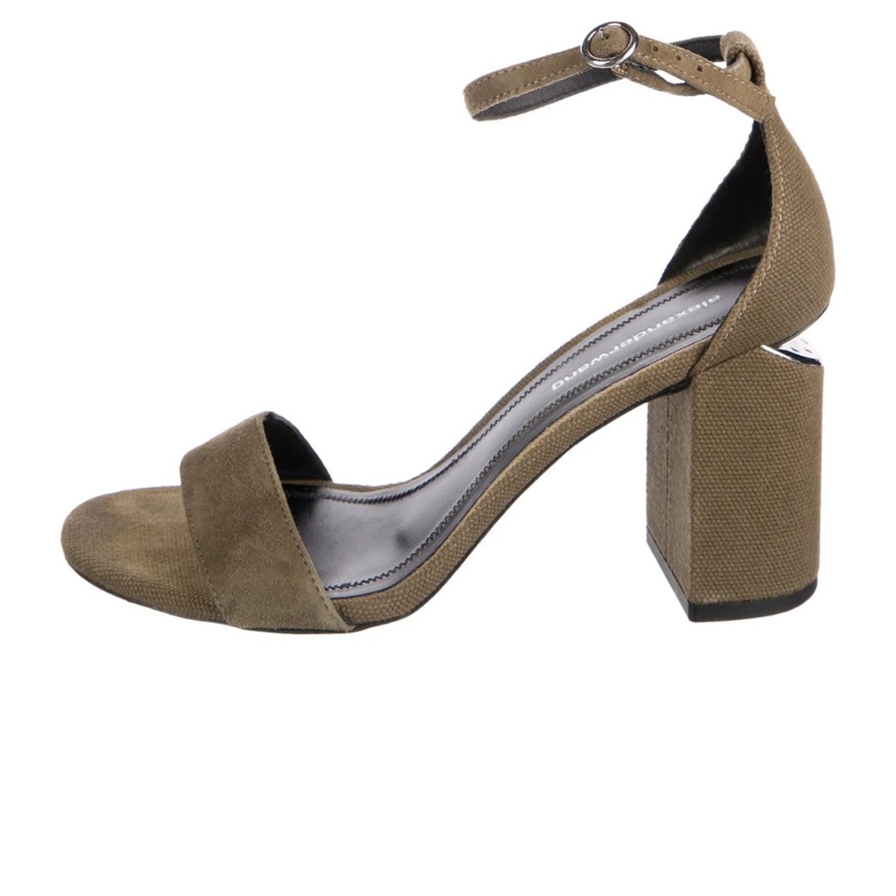Alexander Wang block Heel canvas sandals